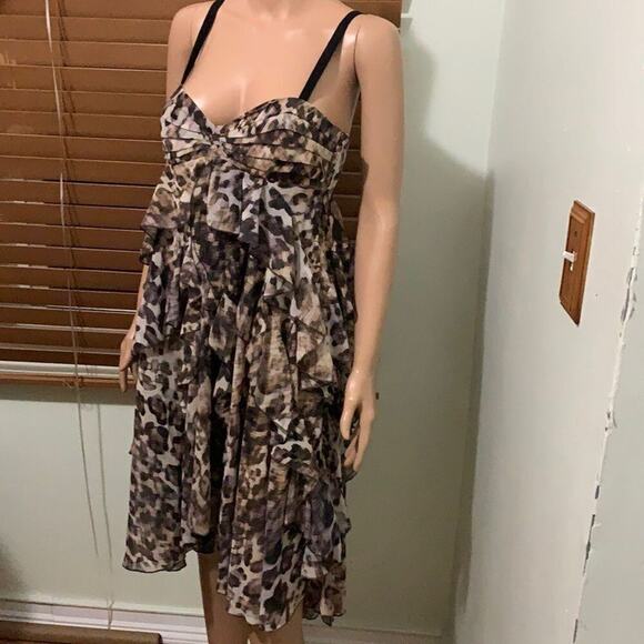 H&M LEOPARD PRINT DRESS‎ SIZE 10 - Picture 1 of 9